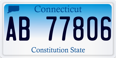 CT license plate AB77806