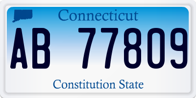 CT license plate AB77809