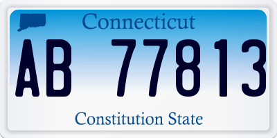 CT license plate AB77813