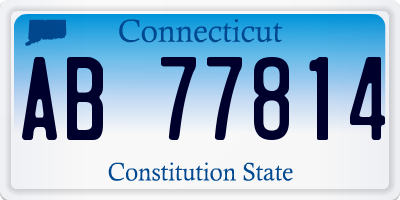 CT license plate AB77814