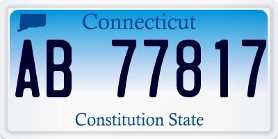 CT license plate AB77817