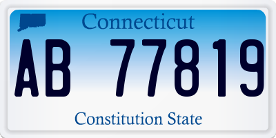 CT license plate AB77819