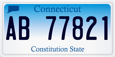 CT license plate AB77821