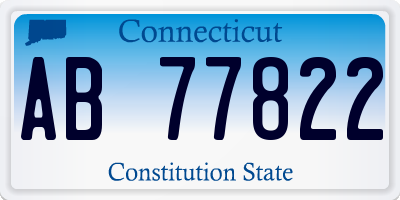 CT license plate AB77822