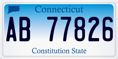 CT license plate AB77826