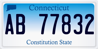 CT license plate AB77832