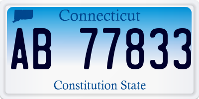 CT license plate AB77833