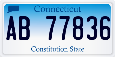 CT license plate AB77836