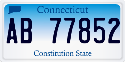 CT license plate AB77852