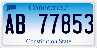 CT license plate AB77853