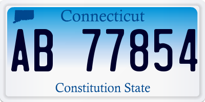 CT license plate AB77854