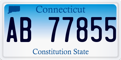 CT license plate AB77855