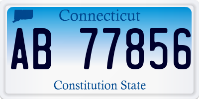 CT license plate AB77856