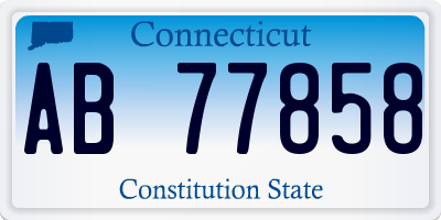 CT license plate AB77858