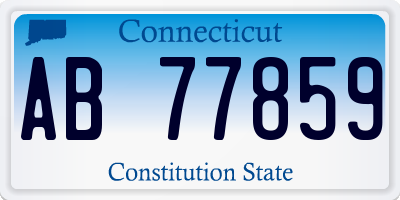 CT license plate AB77859