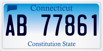 CT license plate AB77861