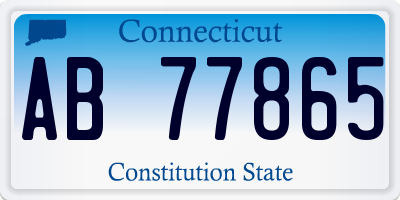 CT license plate AB77865