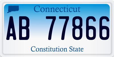 CT license plate AB77866