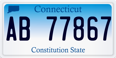 CT license plate AB77867