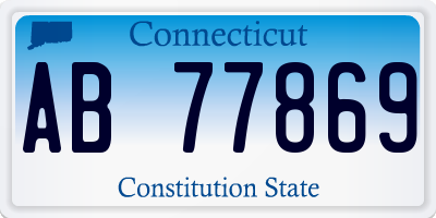 CT license plate AB77869