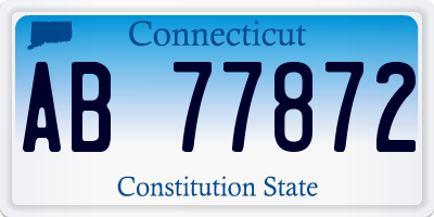 CT license plate AB77872