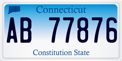 CT license plate AB77876