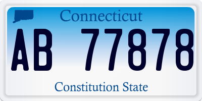 CT license plate AB77878