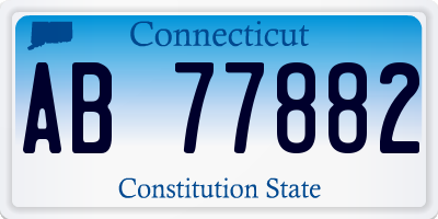 CT license plate AB77882