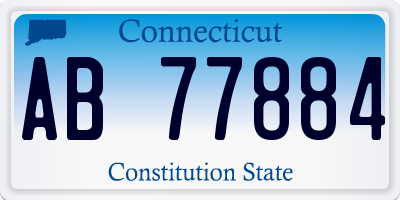 CT license plate AB77884