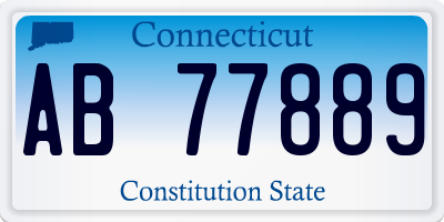 CT license plate AB77889