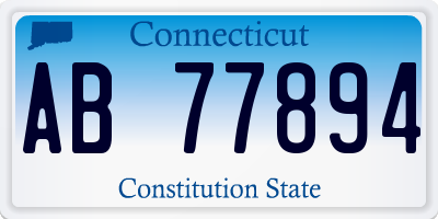 CT license plate AB77894