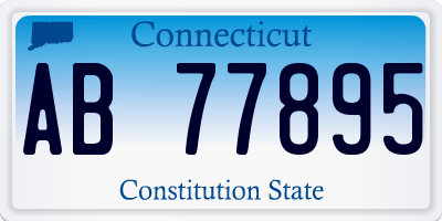 CT license plate AB77895