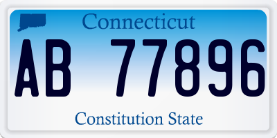 CT license plate AB77896