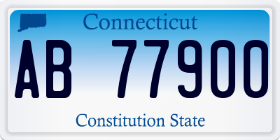 CT license plate AB77900