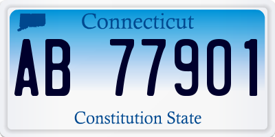CT license plate AB77901