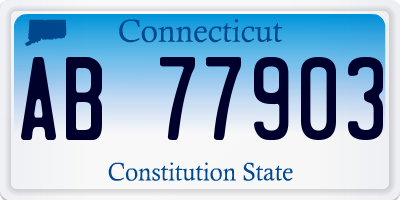 CT license plate AB77903