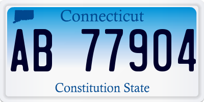 CT license plate AB77904