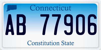 CT license plate AB77906