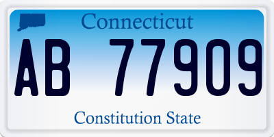 CT license plate AB77909