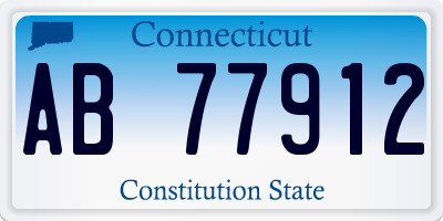 CT license plate AB77912