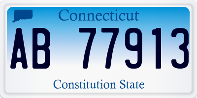 CT license plate AB77913
