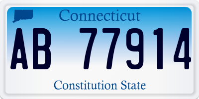 CT license plate AB77914