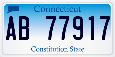 CT license plate AB77917