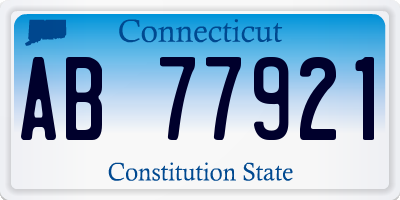 CT license plate AB77921