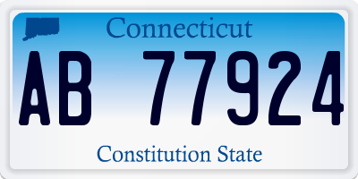CT license plate AB77924