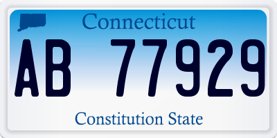 CT license plate AB77929
