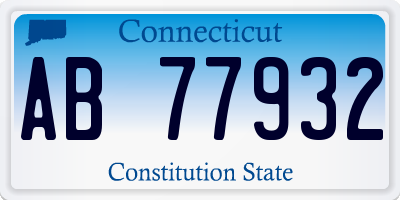 CT license plate AB77932
