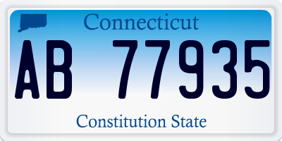 CT license plate AB77935