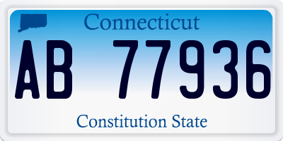 CT license plate AB77936