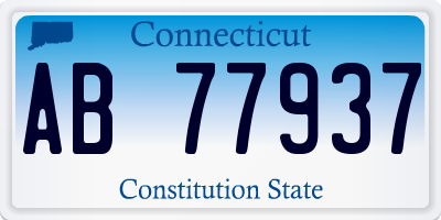 CT license plate AB77937